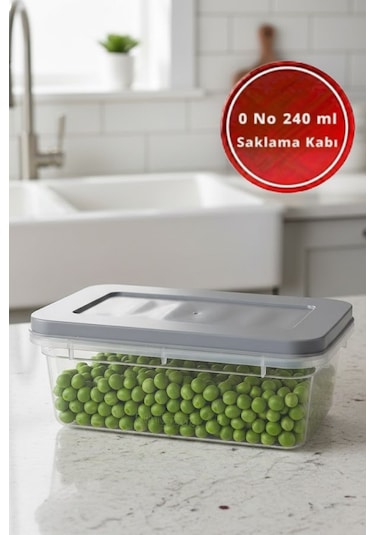 240 Ml Multi Saklama Kabı Difrize Uygun 24 Adet No:0 Şeffaf