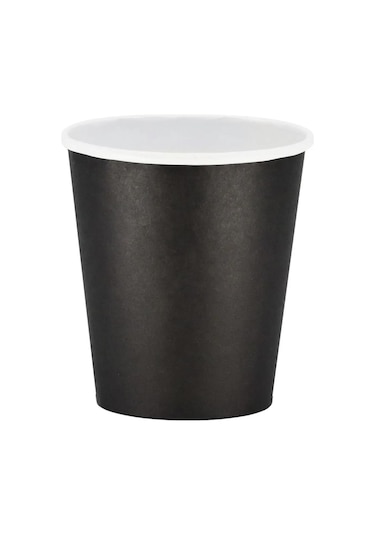 8 Oz Siyah Karton Bardak Ekstra Kalın - 100 Adet 100 Adet