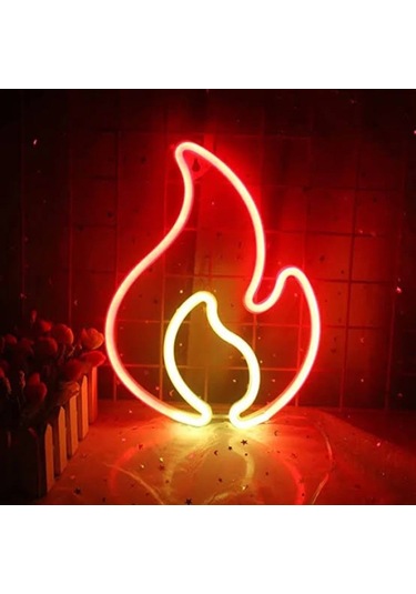 Duvara Asmalı Neon Alev 30 23 Cm Diğer