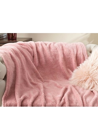 Mulberry Wellsoft Battaniye Televizyon Battaniyesi peluş Polar Battaniye çift Kişilik 220 230 Gül Kurusu