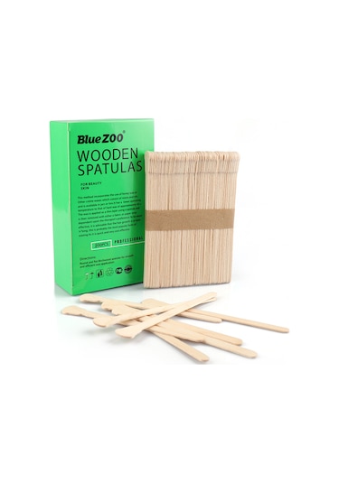 Reedark Bluezoo 2 Si 1 Arada Yüz Ve Burun Ağda Çubukları, 200 Lü Paket, Doğal Ahşap Malzeme