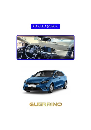 Kia Ceed 2020+torpido Koruma Kılıfı Mavi Kenar