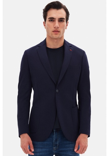 Twn Slim Fit Lacivert Düz Kumaş Ceket 4ec04e301464m Lacivert