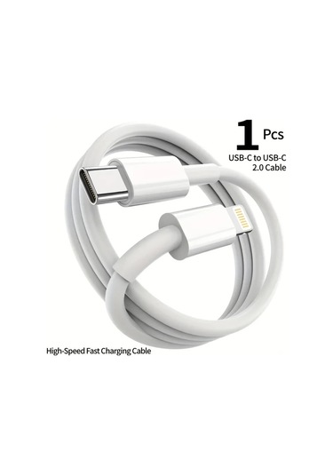 Willowhaven 1 Adet 20w Usb C - Lightning Hızlı Şarj Kablosu 6.6ft Beyaz İphone Uyumlu İpad Uyumlu