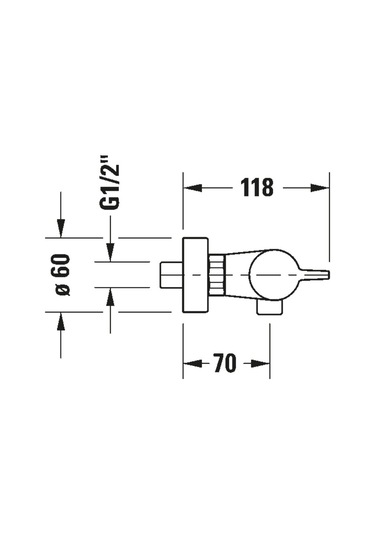 Duravit - B.1 Termostatik Duş Bataryası - B14220000010- Krom
