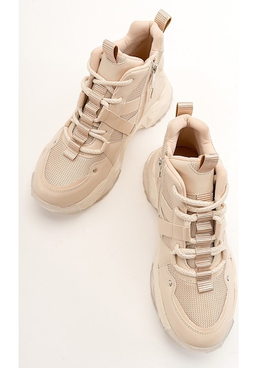 Luvishoes Clara Bej Rose Kadın Spor Bot Bej - Pembe