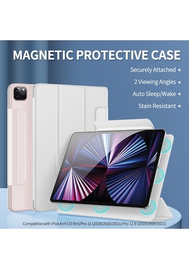Didadodo İpad Pro 11 Kılıf - Otomatik Uyku/uyanma, Kalem Koruma Ve 2 Açılı Tasarım Kapaklı Kılıf 2018/2021 İpad Uyumlu Kapaklı Kılıf
