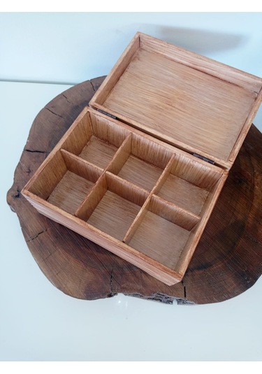 Çok Amaçlı Ahşap Eskitme Bölmeli Kutu