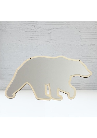 Suntek İskandinav Akrilik Dekoratif Duvar Vintage Oymalı Ayı Çok Renkli