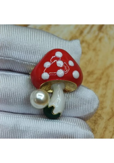 Villovatik Amanita Broş 176966042 Kırmızı