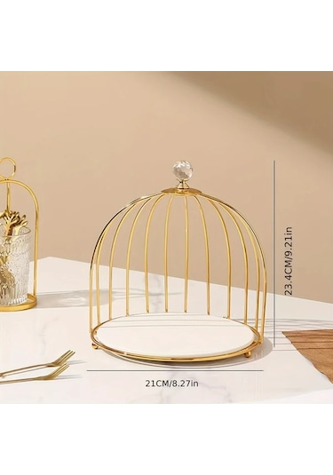 Fochsia Mumm Hiboux Altın Tek Katlı Zarif Pasta Standı Çay Partisi Ve Hediyelik