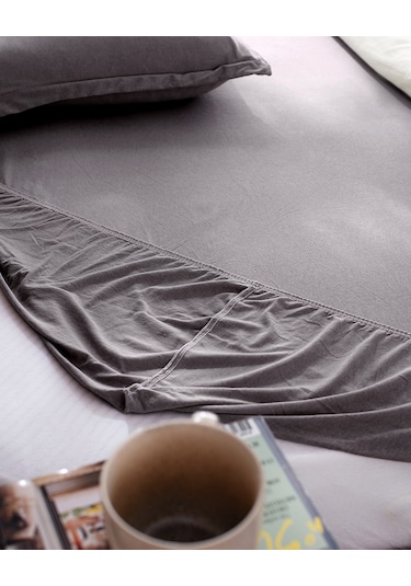 Bobigny Çift Kişilik Pamuklu Supersoft Comforter Set - Antrasit Gri