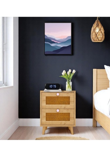 Floradesign Bali Bohem Jüt 2 Çekmeceli Komodin Meşe