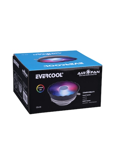 Evercool Cs 01 3Pin Amd/775/1150/1151/1155/1156 İşlemci Soğutucu