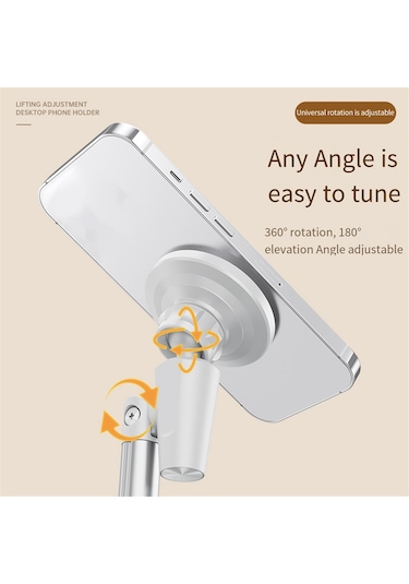 Masaüstü Canlı Yayın Konferansı İçin Alüminyum Alaşımlı Braket, Gümüş GÜMÜŞ