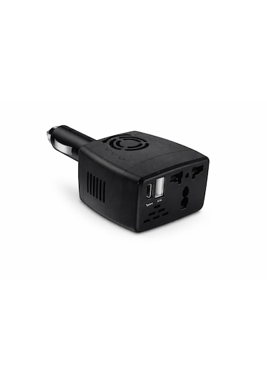 12v Araç İnvertörü 220v Priz Çevirici + Usb + Type-c 150w