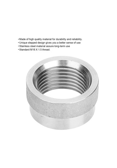 Lemestar Stokçuklu Inç Kapak M18x1.5, Paslanmaz Çelik, Dayanıklı, Doğru Montaj, Oksijen Sensörü Uyumlu, Kaliteli Malzeme, Uzun Ömürlü Kullanım