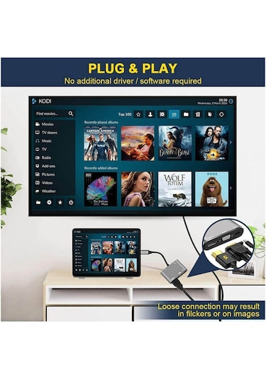 Type-C To 4K Hdmi Vga Usb 3.0 Otg Audio Ses Çevirici Kablo 5 In 1 (533635045)