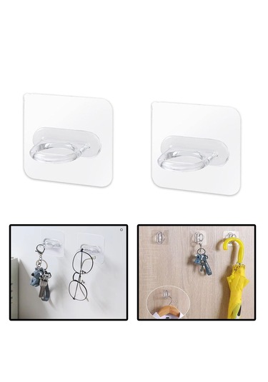 Yapışkanlı Yüzük Eşya Tutucu Banyo ,mutfak Askılığı Al4759 2 Adet