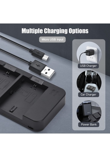 Xindoker Canon R7 R6 R5 İçin 2 Adet 2600mah Lp-e6 Pil + Çift Yuvalı Şarj Cihazı Ve Usb Kablosu