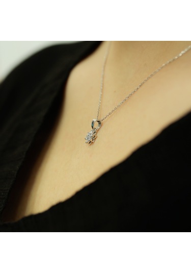 Lova Pırlantalı Çiçek Kolye - 2070012