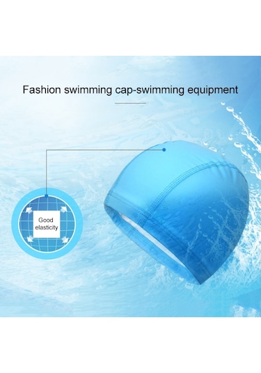Yetişkin Su Geçirmez Pu Kaplama Esnek Yüzme Kap Uzun Saçları Kuru Tutmak Kulak Koruyucu Yüzmek Kap Siyah