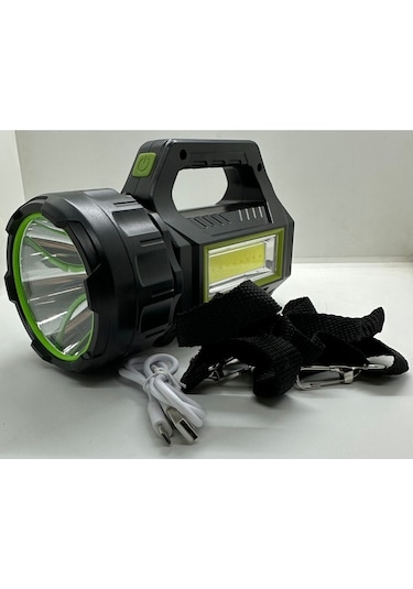 Ps-t95 30w Uzun Menzilli Solar Panelli Powerbank+usb Çıkış S.o.s Lu Ultra Güçlü Ledli Şarjlı Feneri