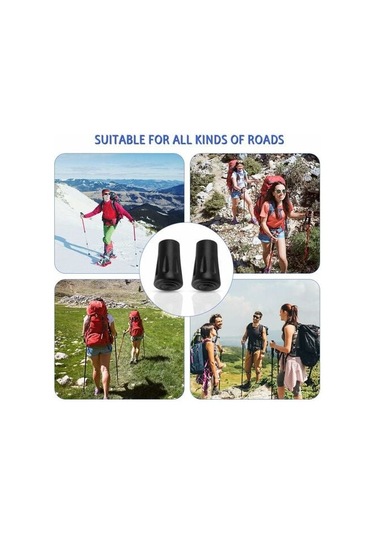 30 Adet/15 Çift 11 Mm Yürüyüş Sopası Ucu, Yürüyüş Sopası Ucu, Çoğu Yürüyüş Sopasına Uygun Yürüyüş Sopası Koruması İçin Nordic Yürüyüş Sopası Uçları Çok Renkli