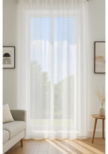 Pia Tül Perde Beyaz 140x250 Beyaz