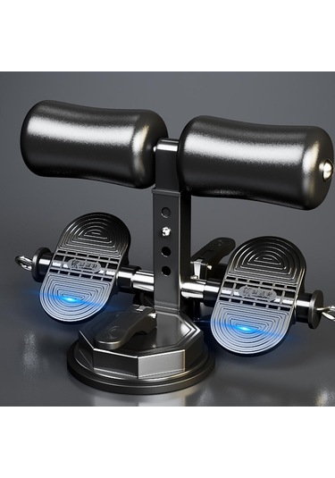 Dolıty 2 Güçlü Vantuzlu Sit Up Bar Ayarlanabilir Siyah Siyah