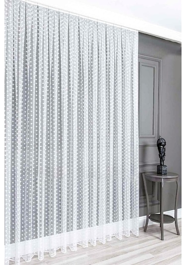 Evdepo Home Kullanıma Hazır Örme Tül Perde (541910123)