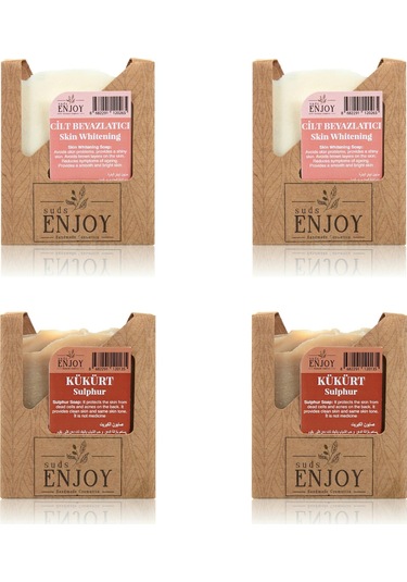 Suds Enjoy Doğal Cilt Beyazlatıcı Sabun 100 G 2'li + Kükürt Sabun 100 G 2'li