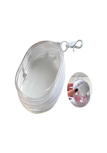 Konesam Şeffaf Beyaz Kablolar, Şarj Cihazları Ve Kulaklıklar İçin Taşınabilir Organize Kutusu - Asma Kanca İle Ulaşım Ve Ev Kullanıma Uygun