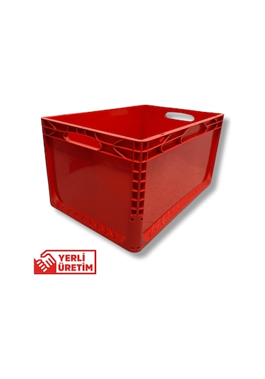 Alpbx 1.kalite Kırmızı Plastik Kasa 60x40x32 Cm - Kutu 65 Litre