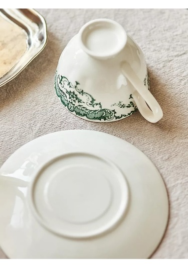 Roomi Seramik Çay Takımı 200 Ml, Fincan Ve Fincan Tabağı Seti 253613822 Beyaz