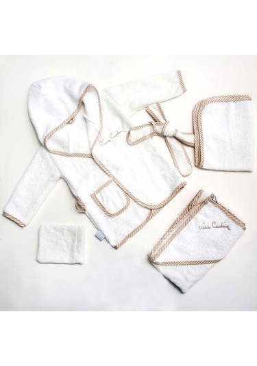 Pierre Cardin Bornoz Seti - Ekru Çok Renkli