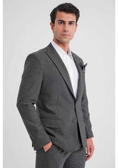 C 724 Ceket Comfort Füme Füme