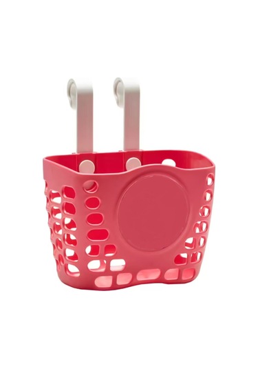 Çocuk Bisikleti Askılı Plastik Ön Sepet Pembe