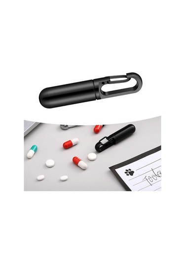 Pazly Yürüyüş Suntek Siyah Konteyner Kolye Kamp Için Hap Cep İb Diğer