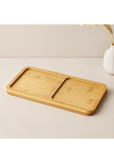Bambu 2 Bölmeli Yağdanlık Altlığı 20x10x0.8 Cm Çok Renkli