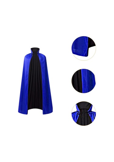 Suntek Cadılar Bayramı Pelerini Cadı Yumuşak Siyah-mavi-75cm