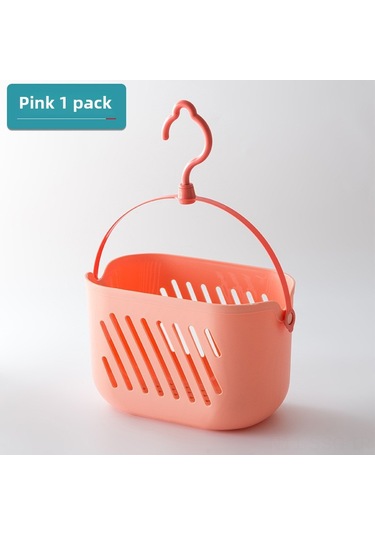 Springsun Duvar Tipi Plastik Banyo Organizer Sepeti - Renkli Dolap Taşıyıcı, Mükemmel Kosmetik Ve Tıraş Gereçleri Saklama, Kolay Kurulum Pembe