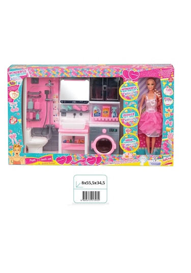 3lü Banyo Dolap Seti Bebekli