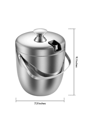 Jialan Buz Kovası, Yalıtımlı Paslanmaz Çelik Çift Duvarlı Buz Gümüş