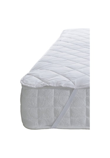 Bebesi Kapitoneli Sıvı Geçirmez Alez 150x200 Cm Tek Kişilik Köşe Lastikli Beyaz