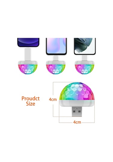 Mini Disko Topu Işığı Usb, Disko Topu Led Parti Lambası, Ses Kontrolü, Disko Parti Işığı, Müzik Kontrollü Disko Işığı Efektleri, Çocuklar İçin Disko Işığı Diğer