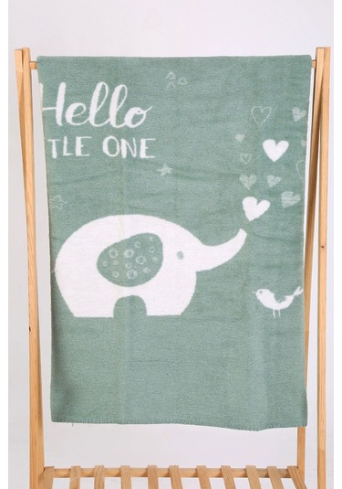 Yumuşak Bebek Çocuk Battaniyesi Mevsimlik 90x100 Cm Sb 885 Yeşil