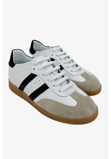 Bilba Erkek Hakiki Deri 6 Cm Boy Uzatan Spor Ayakkabı Beyaz