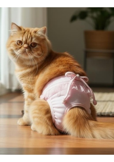 Rosie Pink Kedi İç Çamaşırı Regl Külot Don
