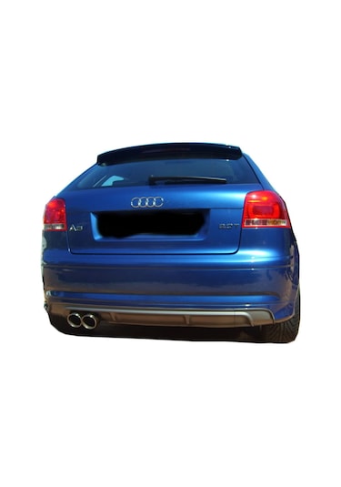 Audi A3 8p S3 2005 - 2008 2 Kapı Arka Tampon Eki - Difüzör Plastik